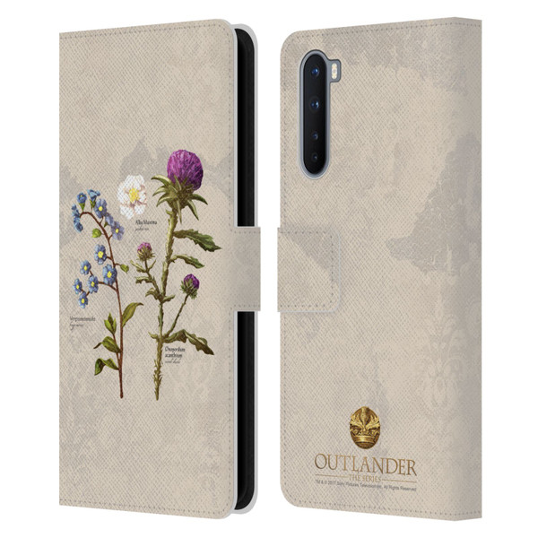 Outlander Graphics Flowers Leather Book Wallet Case Cover For OnePlus Nord 5G