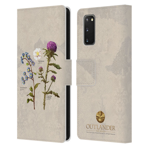 Outlander Graphics Flowers Leather Book Wallet Case Cover For Samsung Galaxy S20 / S20 5G