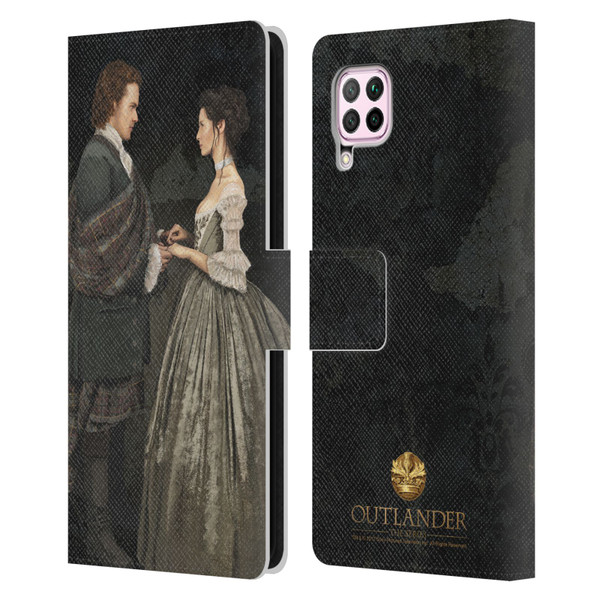 Outlander Portraits Claire & Jamie Painting Leather Book Wallet Case Cover For Huawei Nova 6 SE / P40 Lite