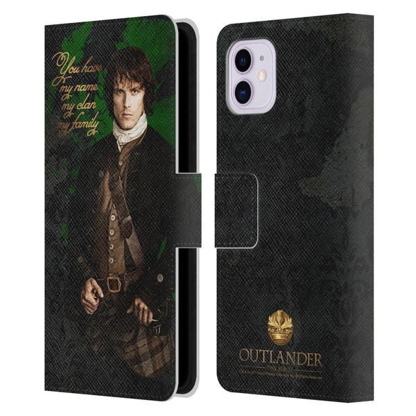 Outlander Portraits Jamie Leather Book Wallet Case Cover For Apple iPhone 11