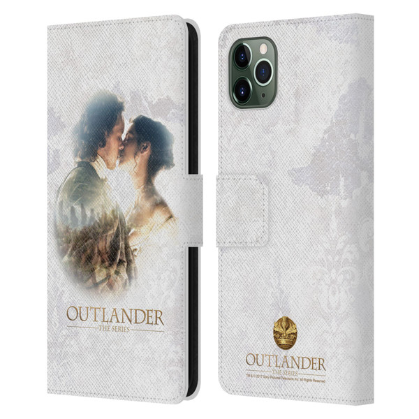 Outlander Portraits Claire & Jamie Kiss Leather Book Wallet Case Cover For Apple iPhone 11 Pro Max