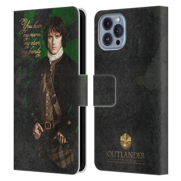 Outlander Portraits Jamie Leather Book Wallet Case Cover For Apple iPhone 14
