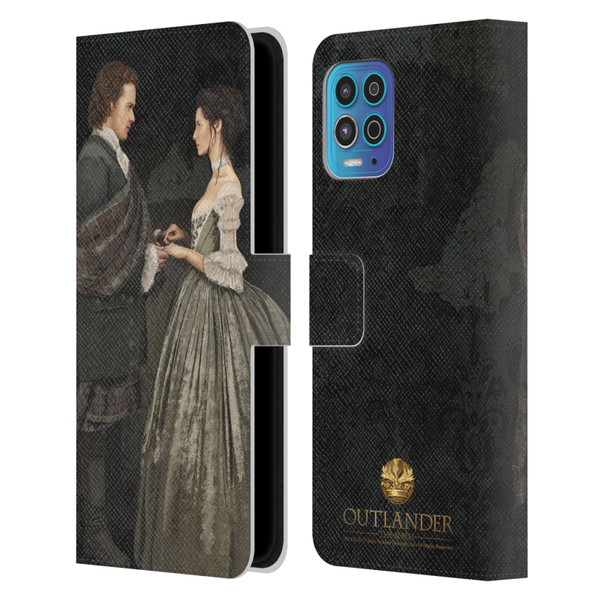 Outlander Portraits Claire & Jamie Painting Leather Book Wallet Case Cover For Motorola Moto G100