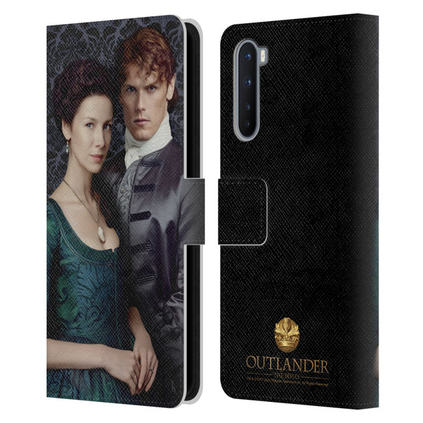 Outlander Portraits Claire & Jamie Leather Book Wallet Case Cover For OnePlus Nord 5G