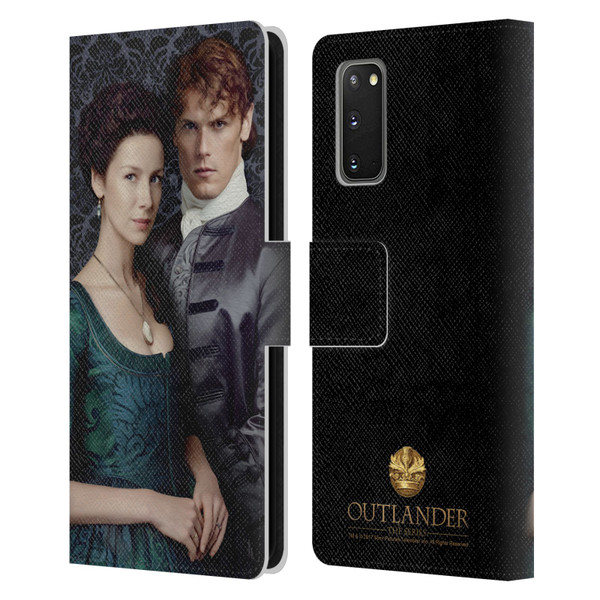 Outlander Portraits Claire & Jamie Leather Book Wallet Case Cover For Samsung Galaxy S20 / S20 5G