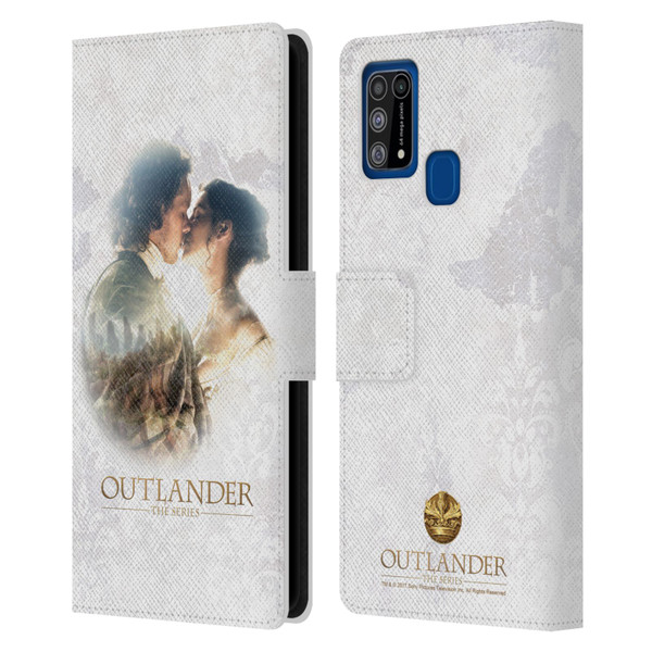 Outlander Portraits Claire & Jamie Kiss Leather Book Wallet Case Cover For Samsung Galaxy M31 (2020)