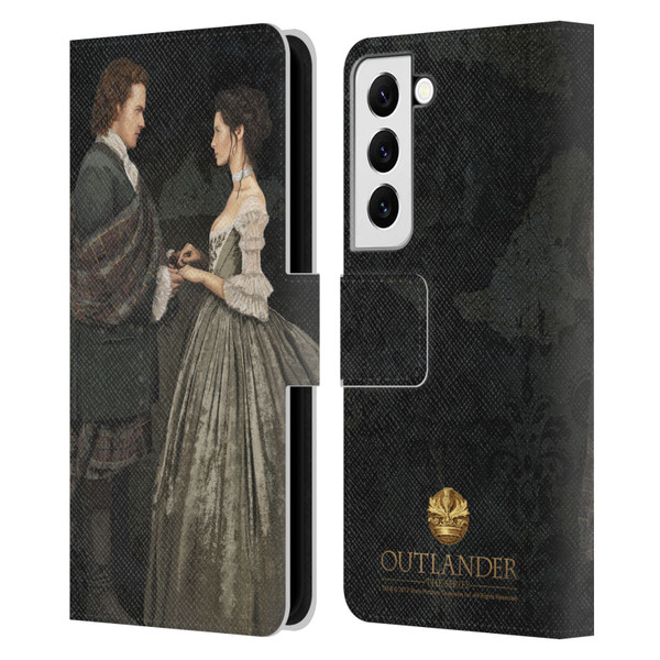 Outlander Portraits Claire & Jamie Painting Leather Book Wallet Case Cover For Samsung Galaxy S22 5G