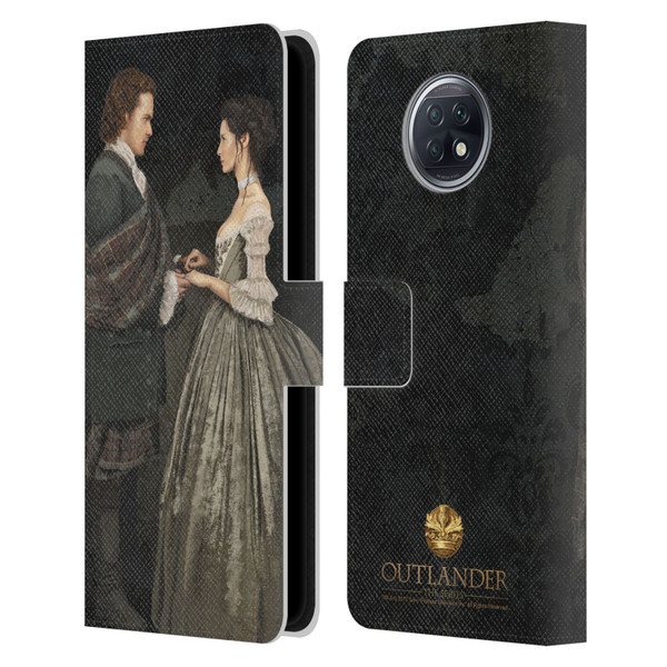 Outlander Portraits Claire & Jamie Painting Leather Book Wallet Case Cover For Xiaomi Redmi Note 9T 5G