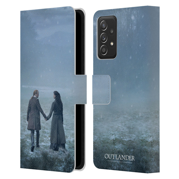 Outlander Season 6 Key Art Jamie And Claire Leather Book Wallet Case Cover For Samsung Galaxy A52 / A52s / 5G (2021)