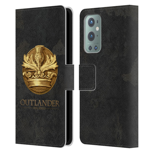 Outlander Seals And Icons Scotland Thistle Leather Book Wallet Case Cover For OnePlus 9