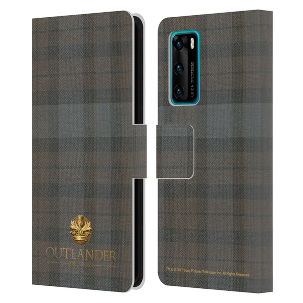 Outlander Tartans Plaid Leather Book Wallet Case Cover For Huawei P40 5G