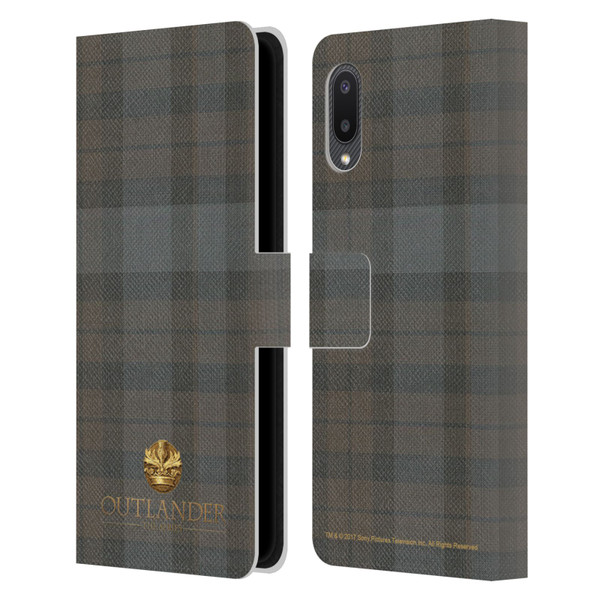Outlander Tartans Plaid Leather Book Wallet Case Cover For Samsung Galaxy A02/M02 (2021)
