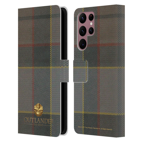 Outlander Tartans Fraser Leather Book Wallet Case Cover For Samsung Galaxy S22 Ultra 5G