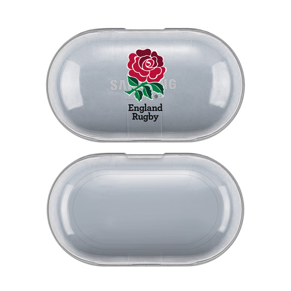 England Rugby Union Logo Plain Clear Hard Crystal Cover Case for Samsung Galaxy Buds / Buds Plus