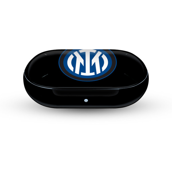 Fc Internazionale Milano Badge Logo On Black Vinyl Sticker Skin Decal Cover for Samsung Galaxy Buds / Buds Plus
