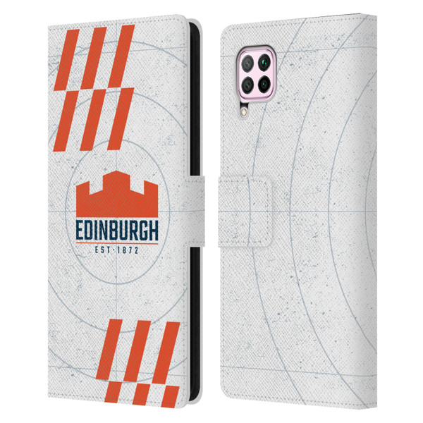 Edinburgh Rugby Logo Art White Leather Book Wallet Case Cover For Huawei Nova 6 SE / P40 Lite