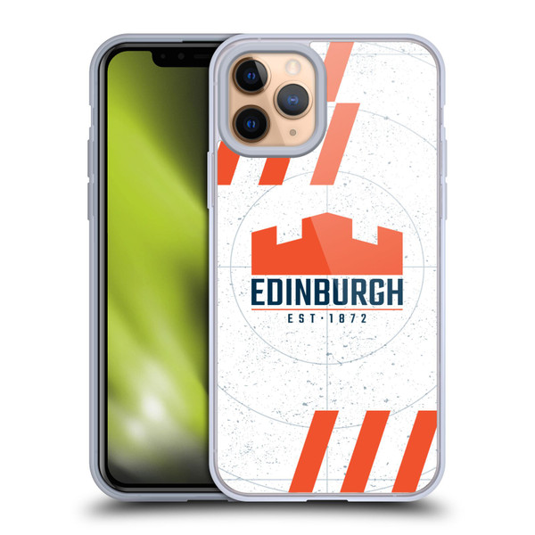 Edinburgh Rugby Logo Art White Soft Gel Case for Apple iPhone 11 Pro