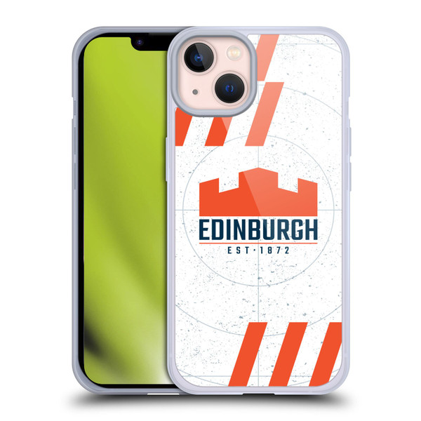 Edinburgh Rugby Logo Art White Soft Gel Case for Apple iPhone 13