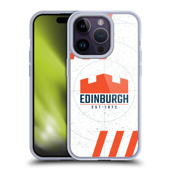 Edinburgh Rugby Logo Art White Soft Gel Case for Apple iPhone 14 Pro