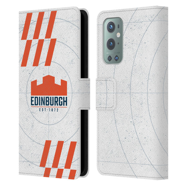 Edinburgh Rugby Logo Art White Leather Book Wallet Case Cover For OnePlus 9