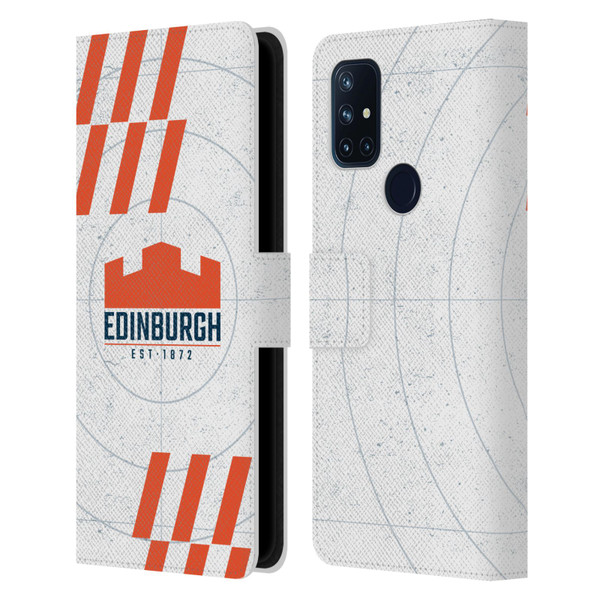 Edinburgh Rugby Logo Art White Leather Book Wallet Case Cover For OnePlus Nord N10 5G