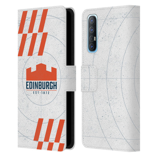 Edinburgh Rugby Logo Art White Leather Book Wallet Case Cover For OPPO Find X2 Neo 5G