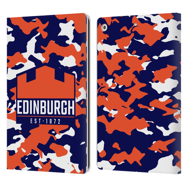 Edinburgh Rugby Logo 2 Camouflage Leather Book Wallet Case Cover For Apple iPad 10.2 2019/2020/2021