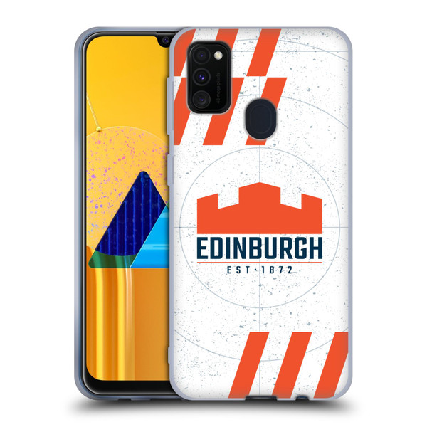 Edinburgh Rugby Logo Art White Soft Gel Case for Samsung Galaxy M30s (2019)/M21 (2020)