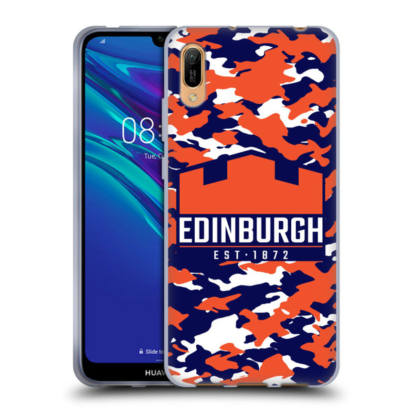 Edinburgh Rugby Logo 2 Camouflage Soft Gel Case for Huawei Y6 Pro (2019)