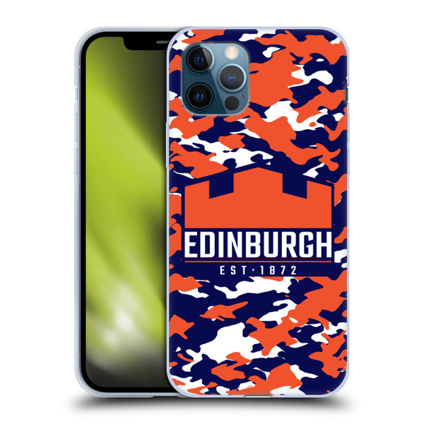 Edinburgh Rugby Logo 2 Camouflage Soft Gel Case for Apple iPhone 12 / iPhone 12 Pro