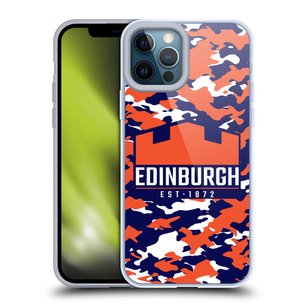 Edinburgh Rugby Logo 2 Camouflage Soft Gel Case for Apple iPhone 12 Pro Max