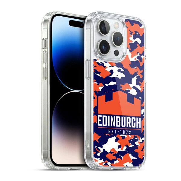 Edinburgh Rugby Logo 2 Camouflage Soft Gel Case for Apple iPhone 13 Pro & MagSafe