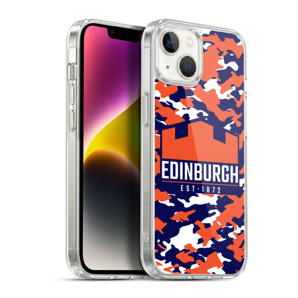 Edinburgh Rugby Logo 2 Camouflage Soft Gel Case for Apple iPhone 14 Plus & MagSafe