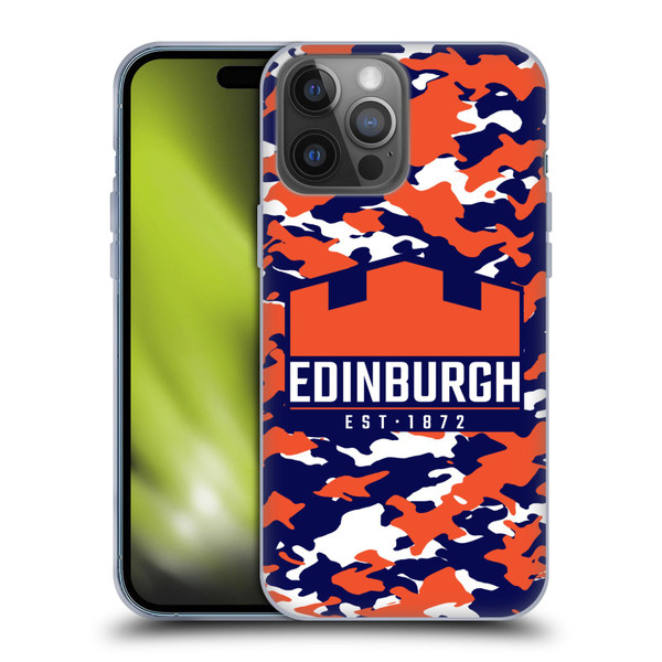 Edinburgh Rugby Logo 2 Camouflage Soft Gel Case for Apple iPhone 14 Pro Max