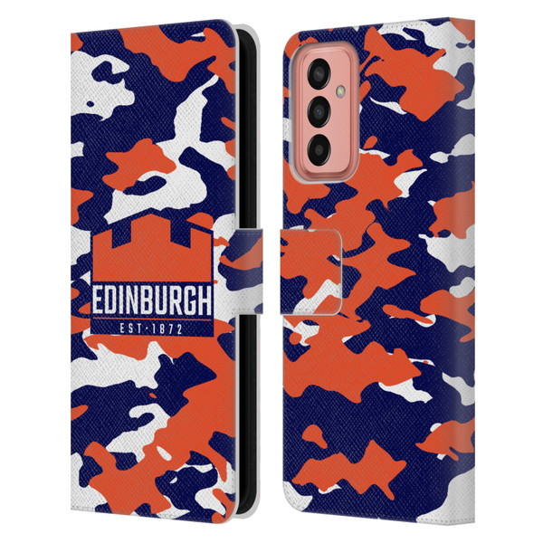 Edinburgh Rugby Logo 2 Camouflage Leather Book Wallet Case Cover For Samsung Galaxy M13 (2022)