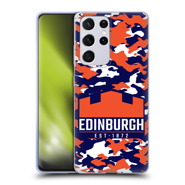 Edinburgh Rugby Logo 2 Camouflage Soft Gel Case for Samsung Galaxy S21 Ultra 5G