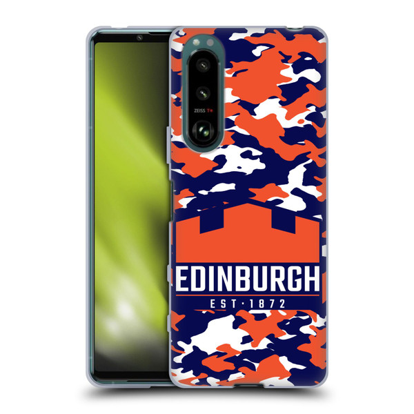 Edinburgh Rugby Logo 2 Camouflage Soft Gel Case for Sony Xperia 5 III