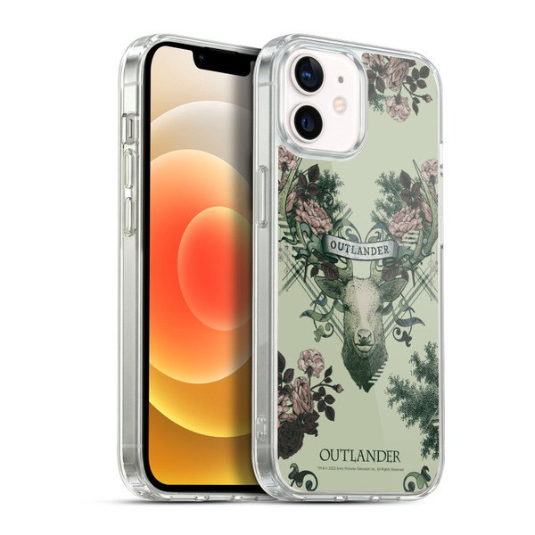 Outlander Composed Graphics Floral Deer Soft Gel Case for Apple iPhone 12 / iPhone 12 Pro & MagSafe