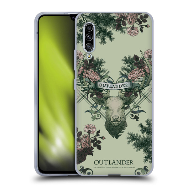 Outlander Composed Graphics Floral Deer Soft Gel Case for Samsung Galaxy A90 5G (2019)