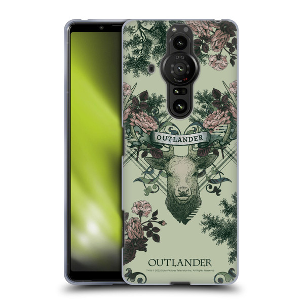 Outlander Composed Graphics Floral Deer Soft Gel Case for Sony Xperia Pro-I