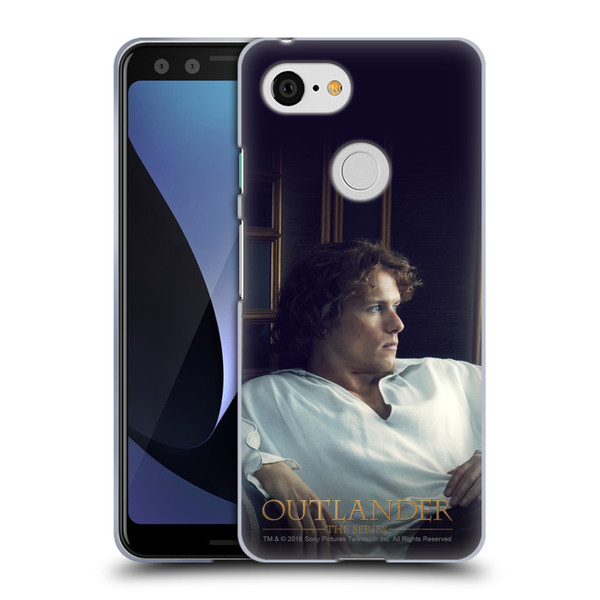 Outlander Characters Jamie White Shirt Soft Gel Case for Google Pixel 3