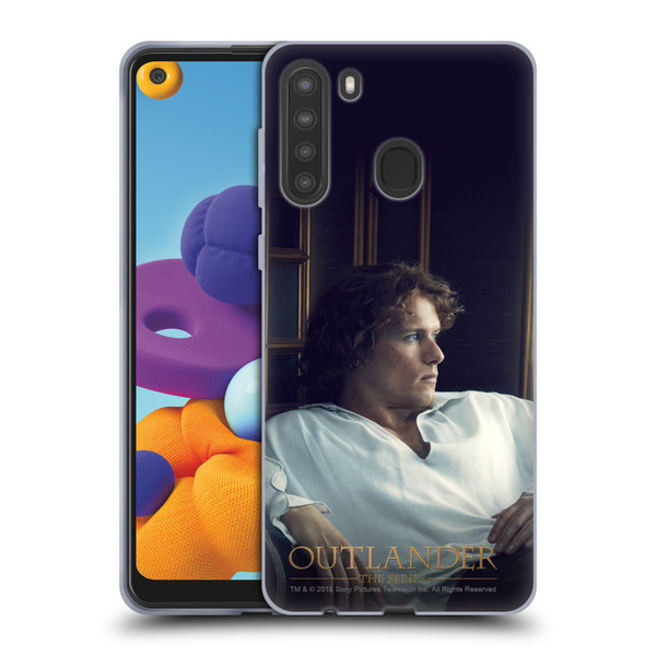 Outlander Characters Jamie White Shirt Soft Gel Case for Samsung Galaxy A21 (2020)