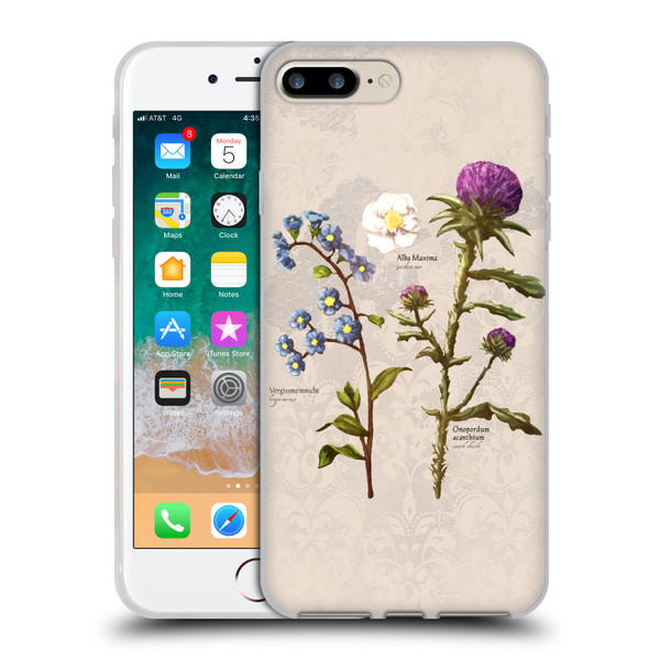 Outlander Graphics Flowers Soft Gel Case for Apple iPhone 7 Plus / iPhone 8 Plus