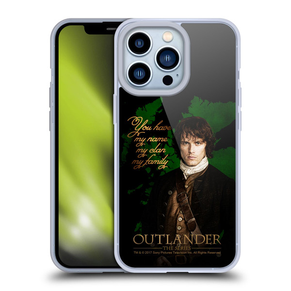 Outlander Portraits Jamie Soft Gel Case for Apple iPhone 13 Pro