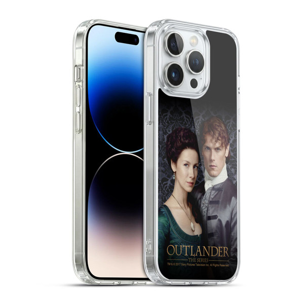Outlander Portraits Claire & Jamie Soft Gel Case for Apple iPhone 14 Pro Max & MagSafe