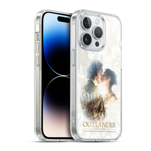 Outlander Portraits Claire & Jamie Kiss Soft Gel Case for Apple iPhone 14 Pro & MagSafe