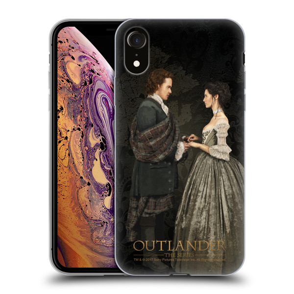 Outlander Portraits Claire & Jamie Painting Soft Gel Case for Apple iPhone XR