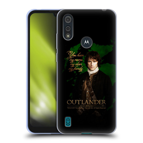 Outlander Portraits Jamie Soft Gel Case for Motorola Moto E6s (2020)