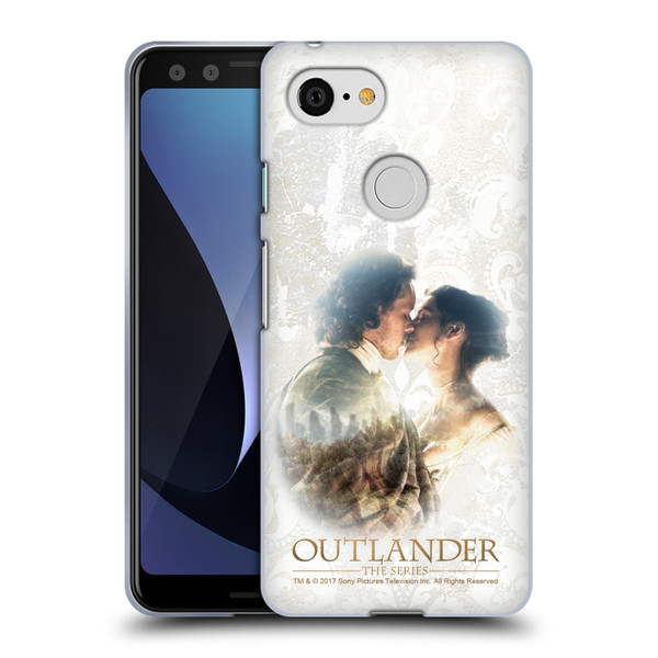 Outlander Portraits Claire & Jamie Kiss Soft Gel Case for Google Pixel 3