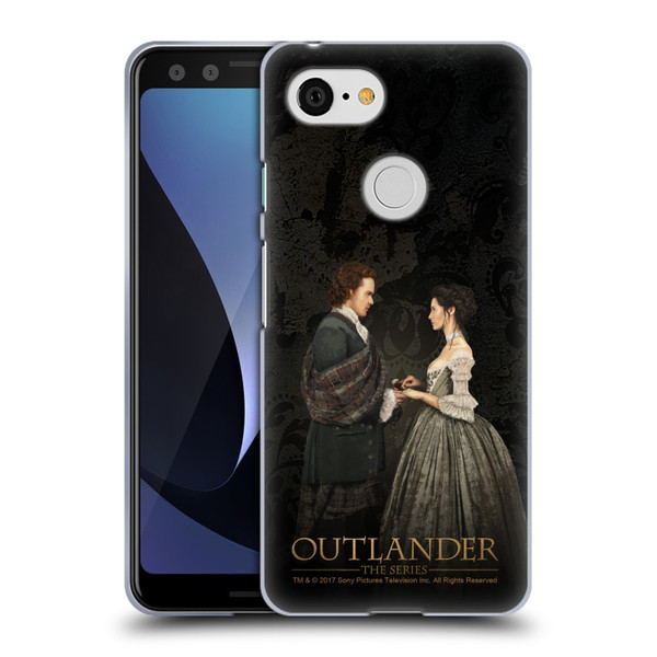 Outlander Portraits Claire & Jamie Painting Soft Gel Case for Google Pixel 3